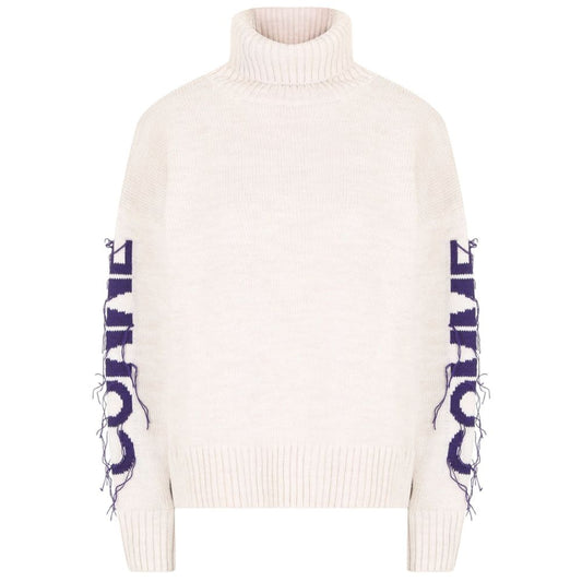 Comme Des Fuckdown Beige Acrylic Sweater