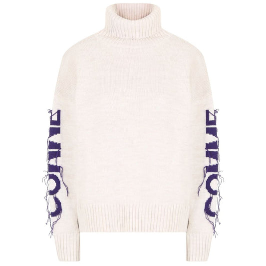 Comme Des Fuckdown Beige Acrylic Sweater