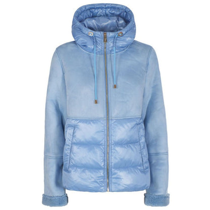 Yes Zee Light Blue Nylon Women's Jacket