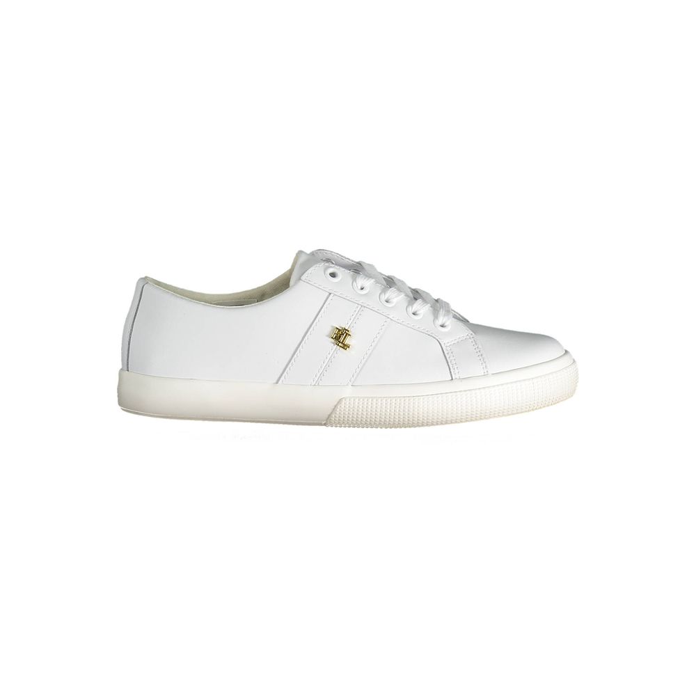 Ralph Lauren White Polyester Sneaker