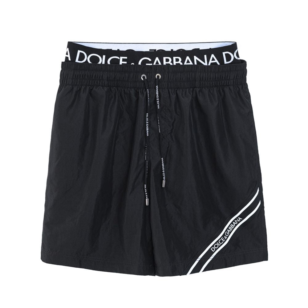 Dolce & Gabbana Black Polyester Swimwear