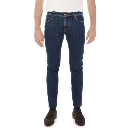 Jacob Cohen Blue Cotton Jeans & Pant