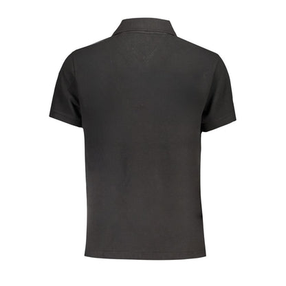 Tommy Hilfiger Black Cotton Polo Shirt