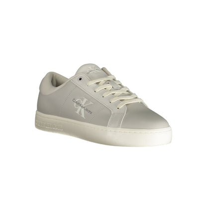 Calvin Klein Gray Leather Mens Sneaker