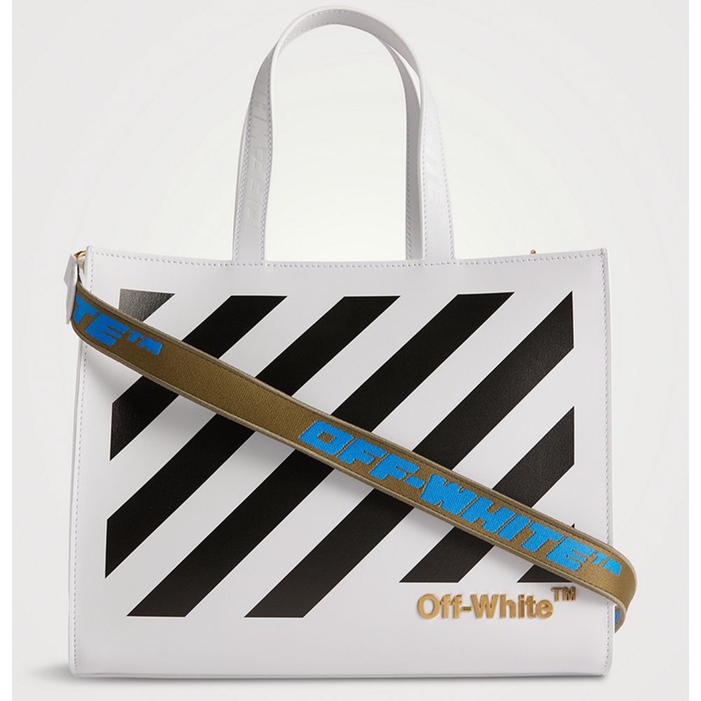 Off-White White Leather Crossbody Bag