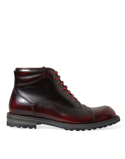 Dolce & Gabbana Dapper Dual-Tone Leather Ankle Boots