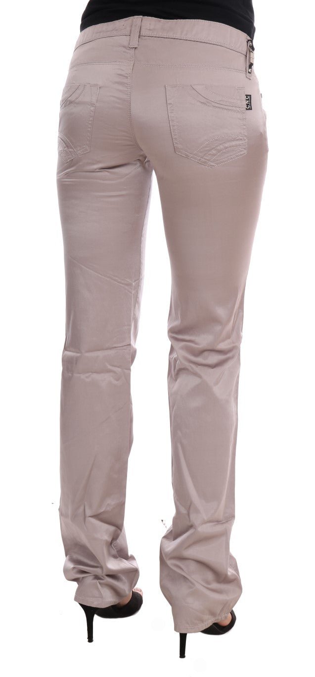 Costume National Chic Beige Slim Fit Designer Jeans