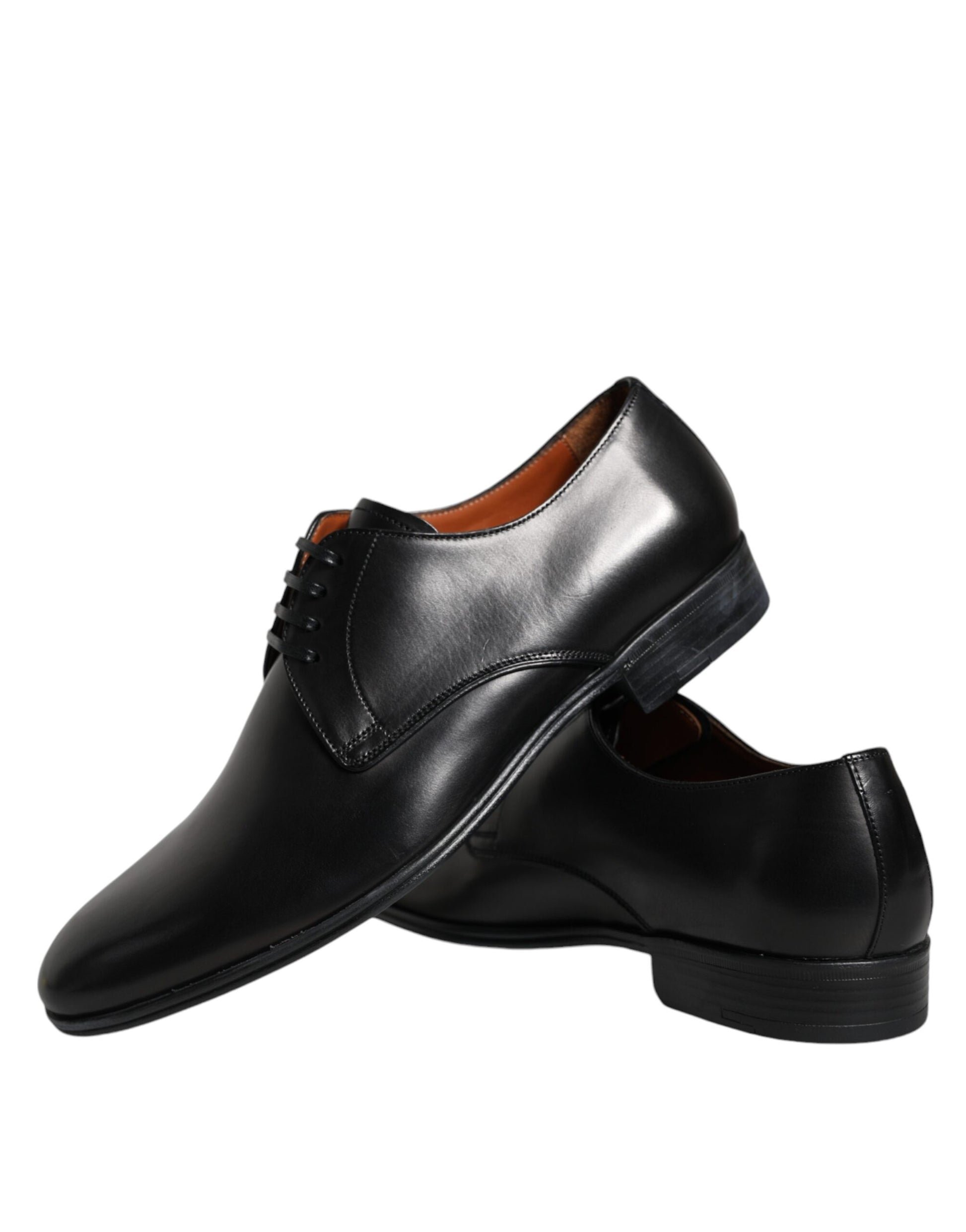 Dolce & Gabbana Black Leather Derby Formal Dress Shoes