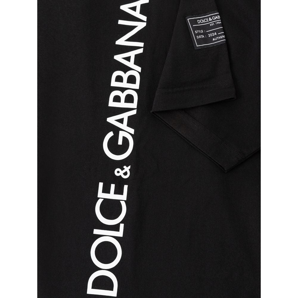 Dolce & Gabbana Black Cotton T-Shirt