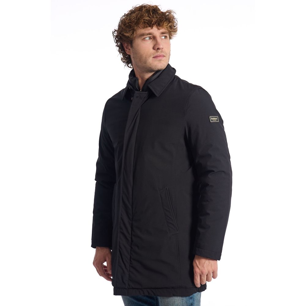 Baldinini Trend Black Polyester Men Jacket