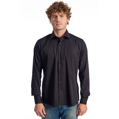 Baldinini Trend Black Cotton Shirt