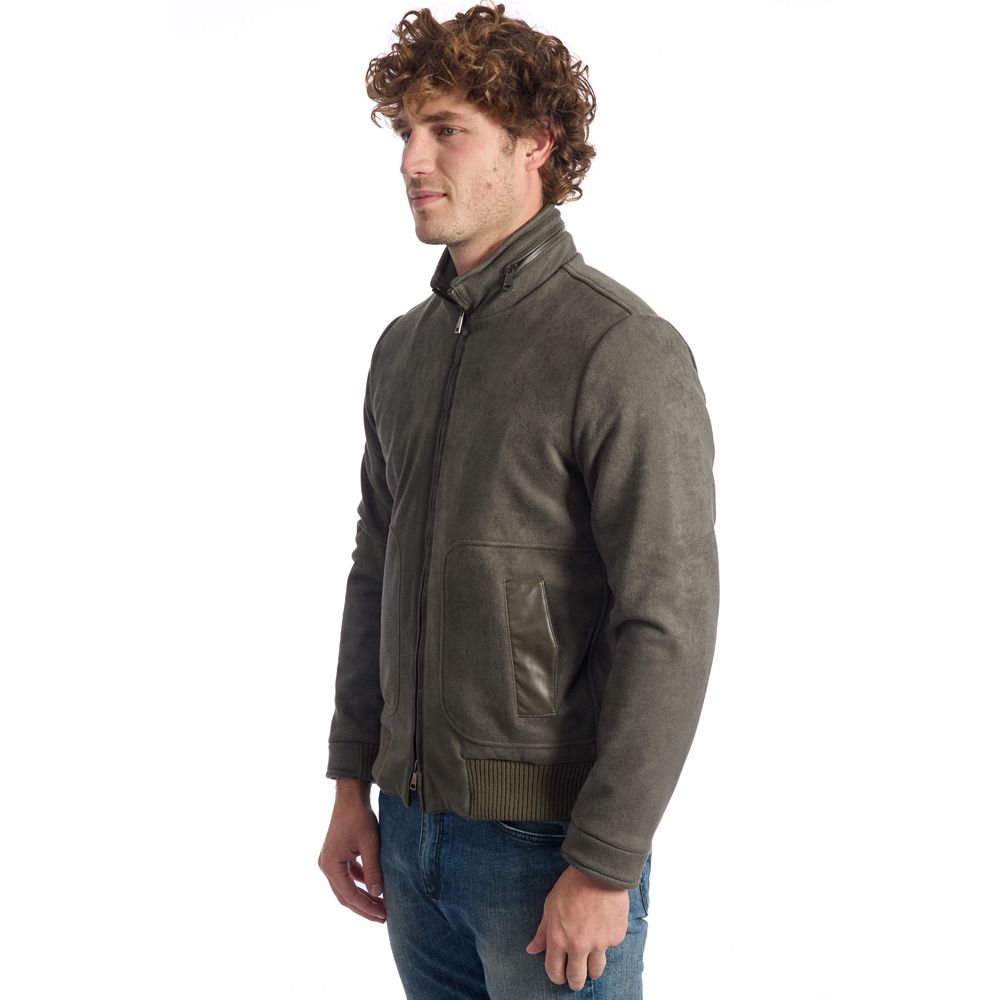 Roberto Pepe Luxury Green Wool Jacket