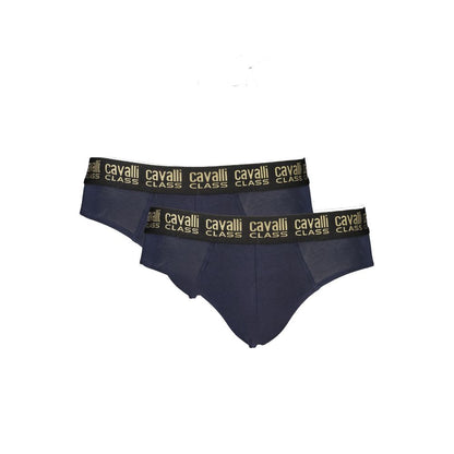 Cavalli Class Blue Cotton Underwear