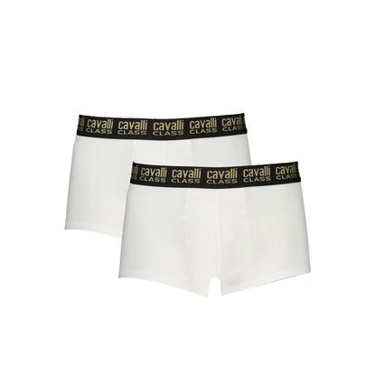 Cavalli Class White Cotton Underwear