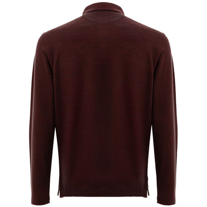 Corneliani Bordeaux Wool Polo Shirt