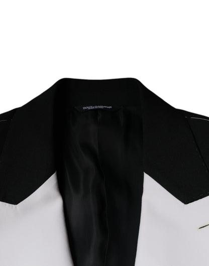 Dolce & Gabbana Black White Single Breasted Dress Blazer