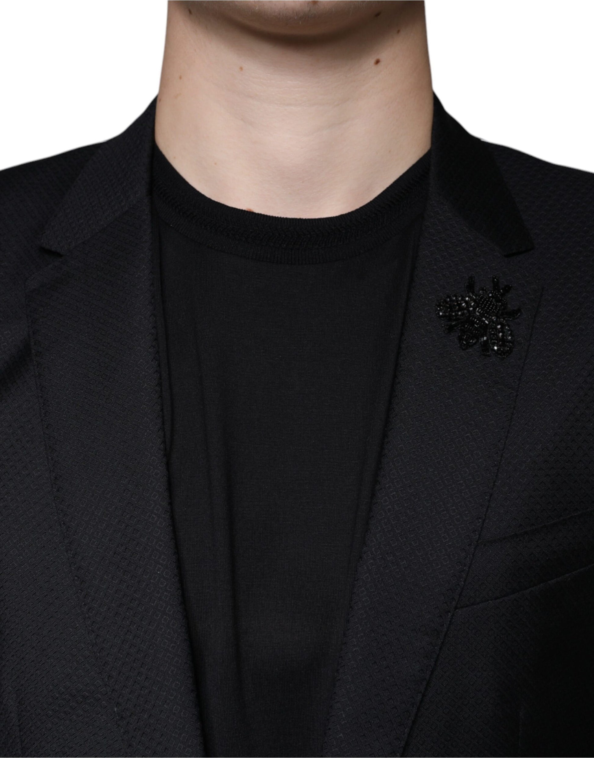 Dolce & Gabbana Black MARTINI Bee Single Breasted Blazer