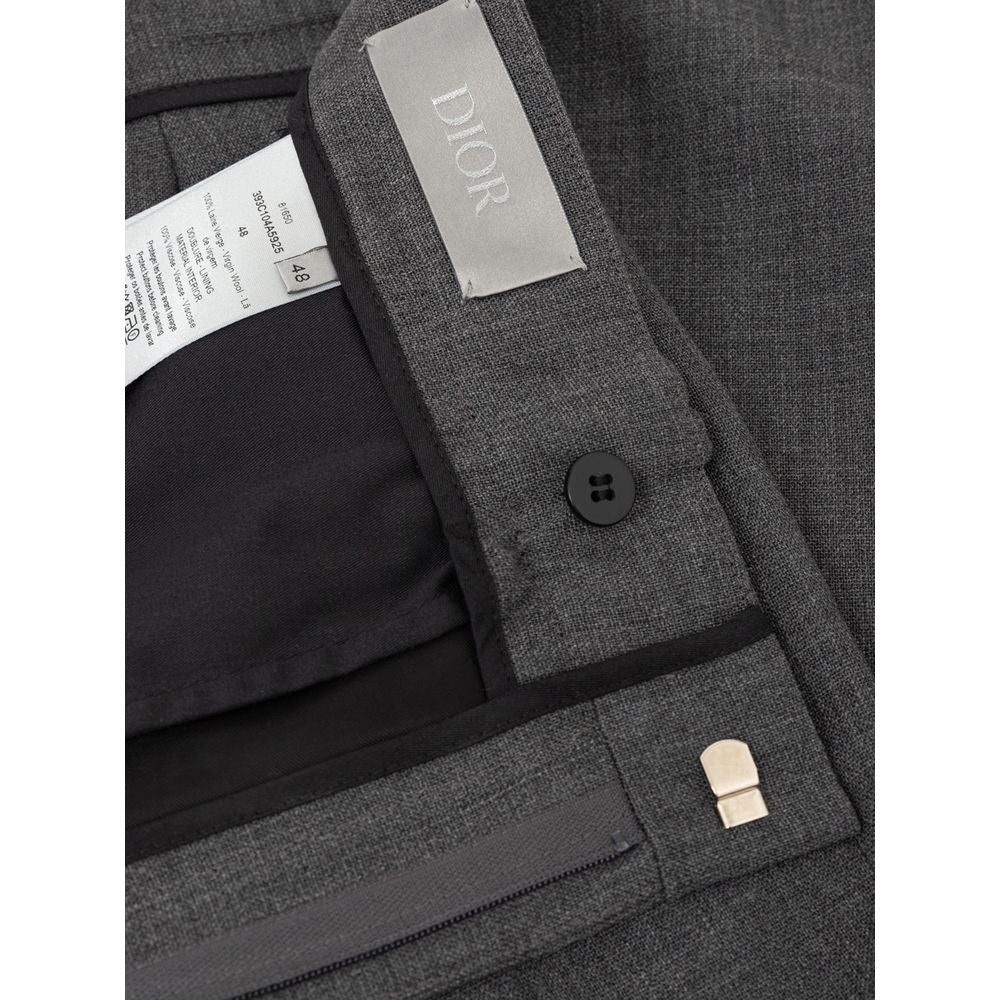 Dior Gray Wool Vergine Jeans & Pant