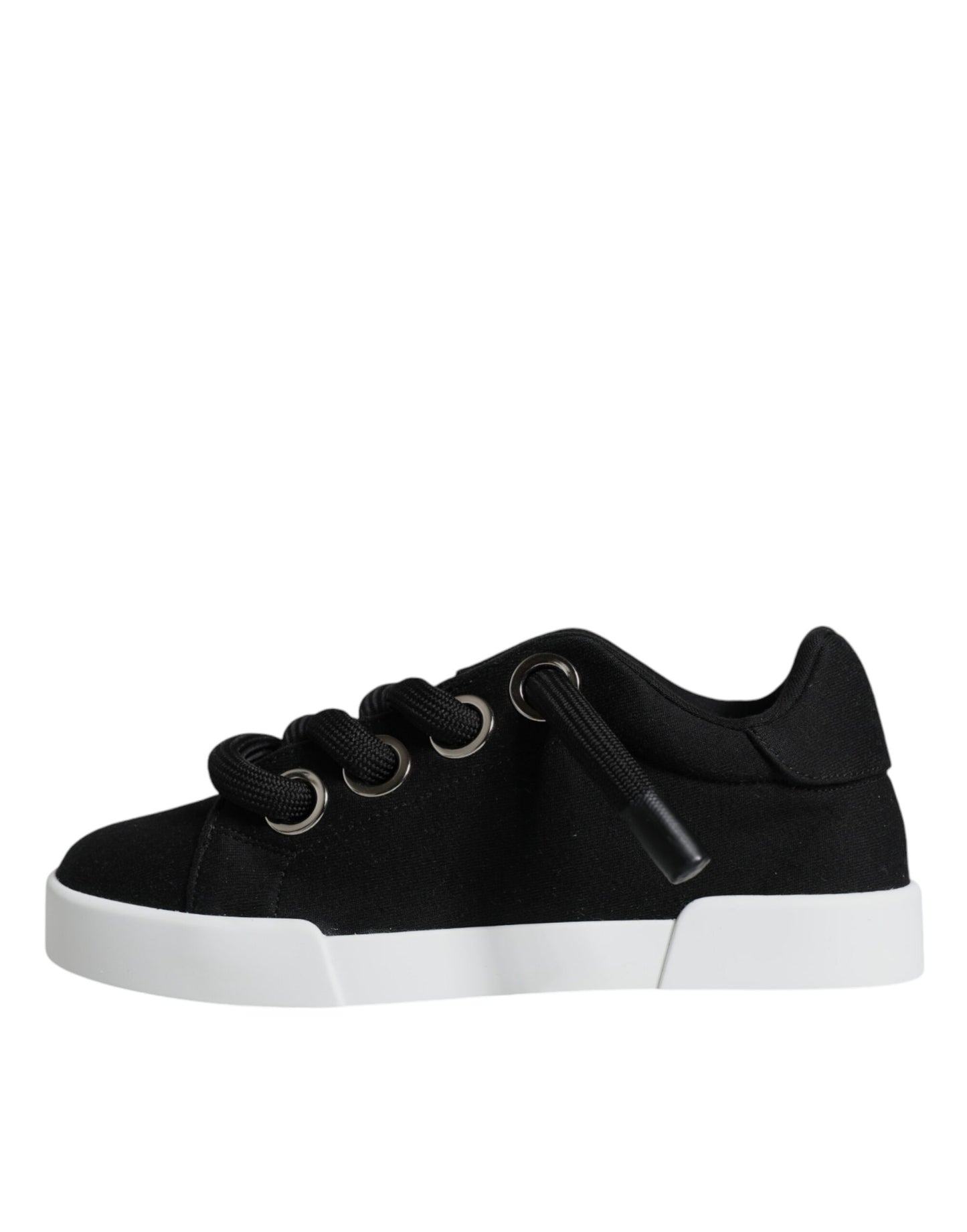 Dolce & Gabbana Black Portofino Low Top Sneakers Shoes