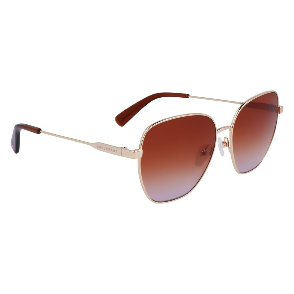 Longchamp Gold Metal Sunglasses