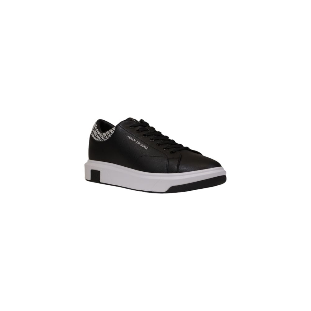 Armani Exchange Black Leather Sneaker