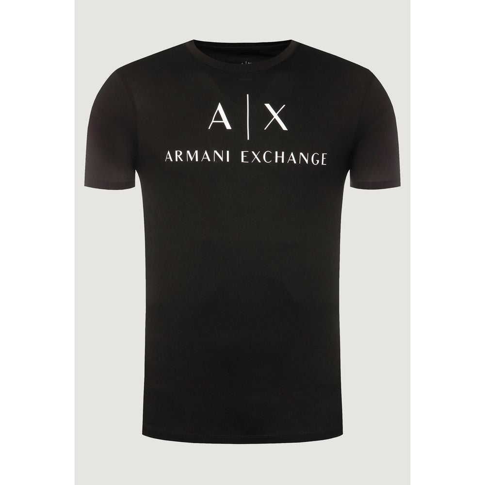 Armani Exchange Black Cotton T-Shirt