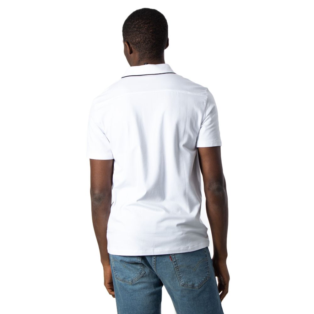 Armani Exchange White Cotton Polo Shirt