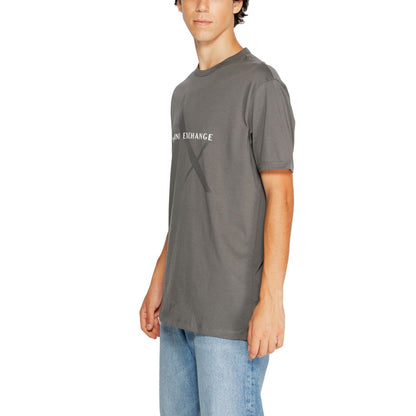 Armani Exchange Gray Cotton T-Shirt