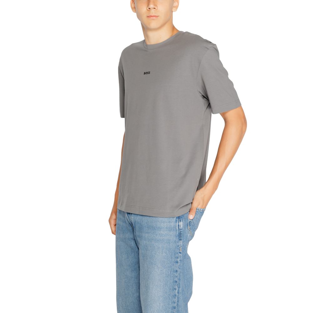 Hugo Boss Gray Cotton T-Shirt