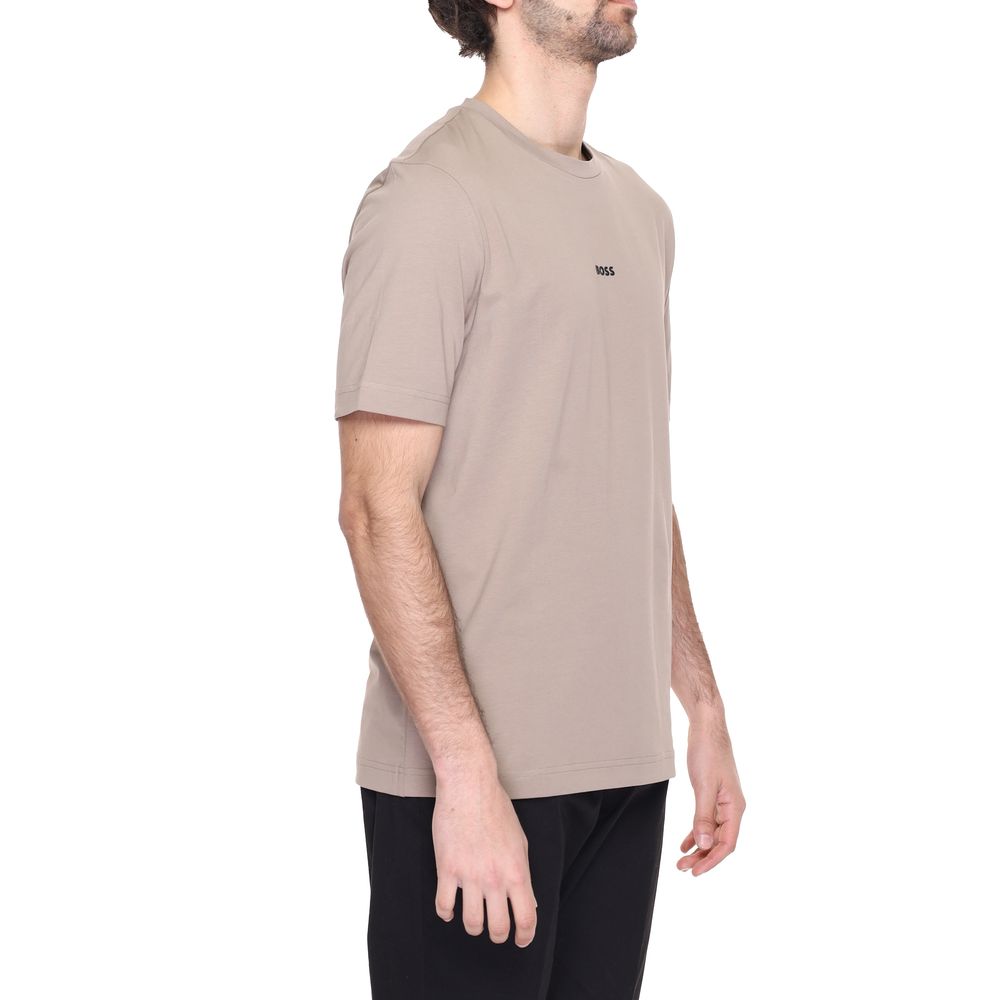 Hugo Boss Brown Cotton T-Shirt