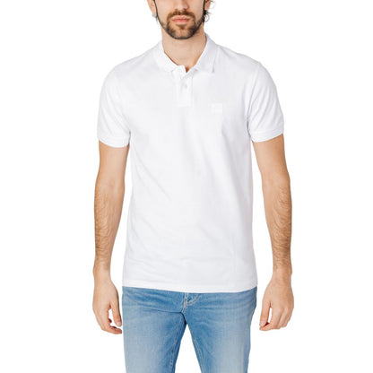 Hugo Boss White Cotton Polo Shirt