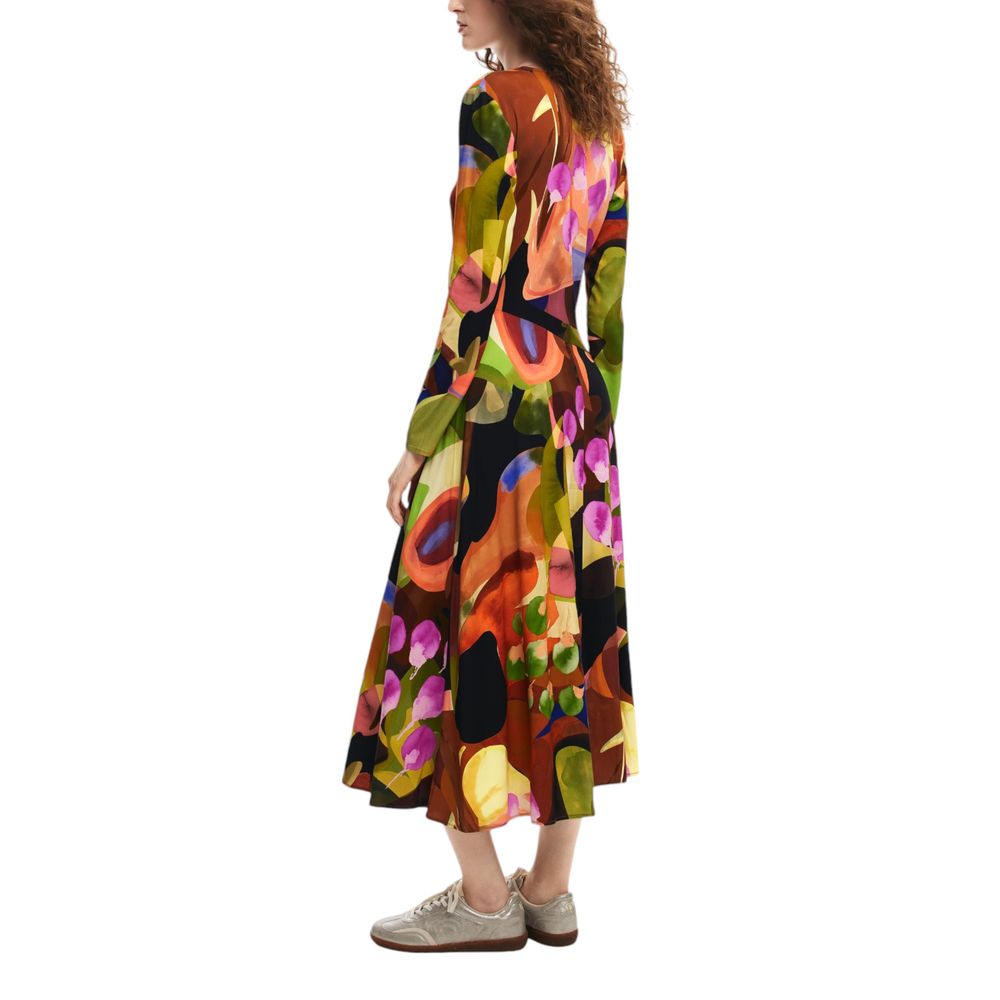 Desigual Gold Viscose Dress