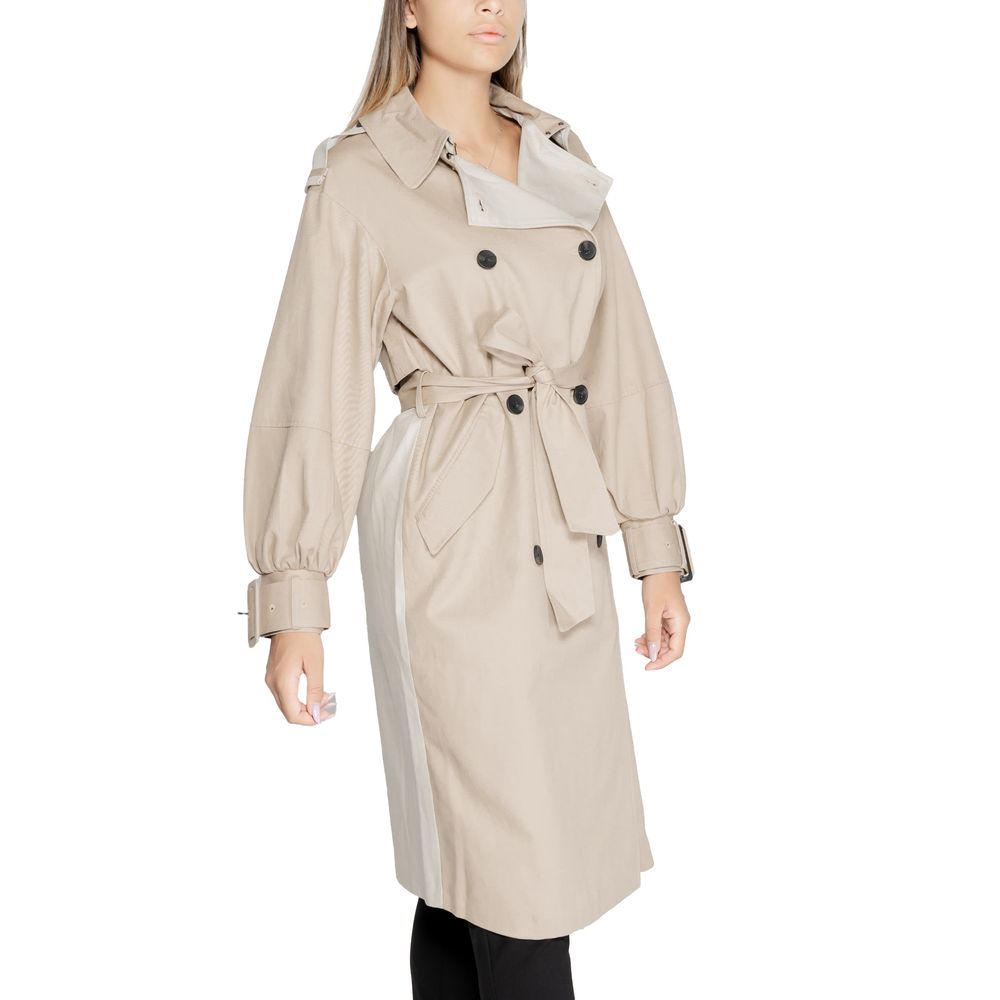 Desigual Beige Cotton Jackets & Coat