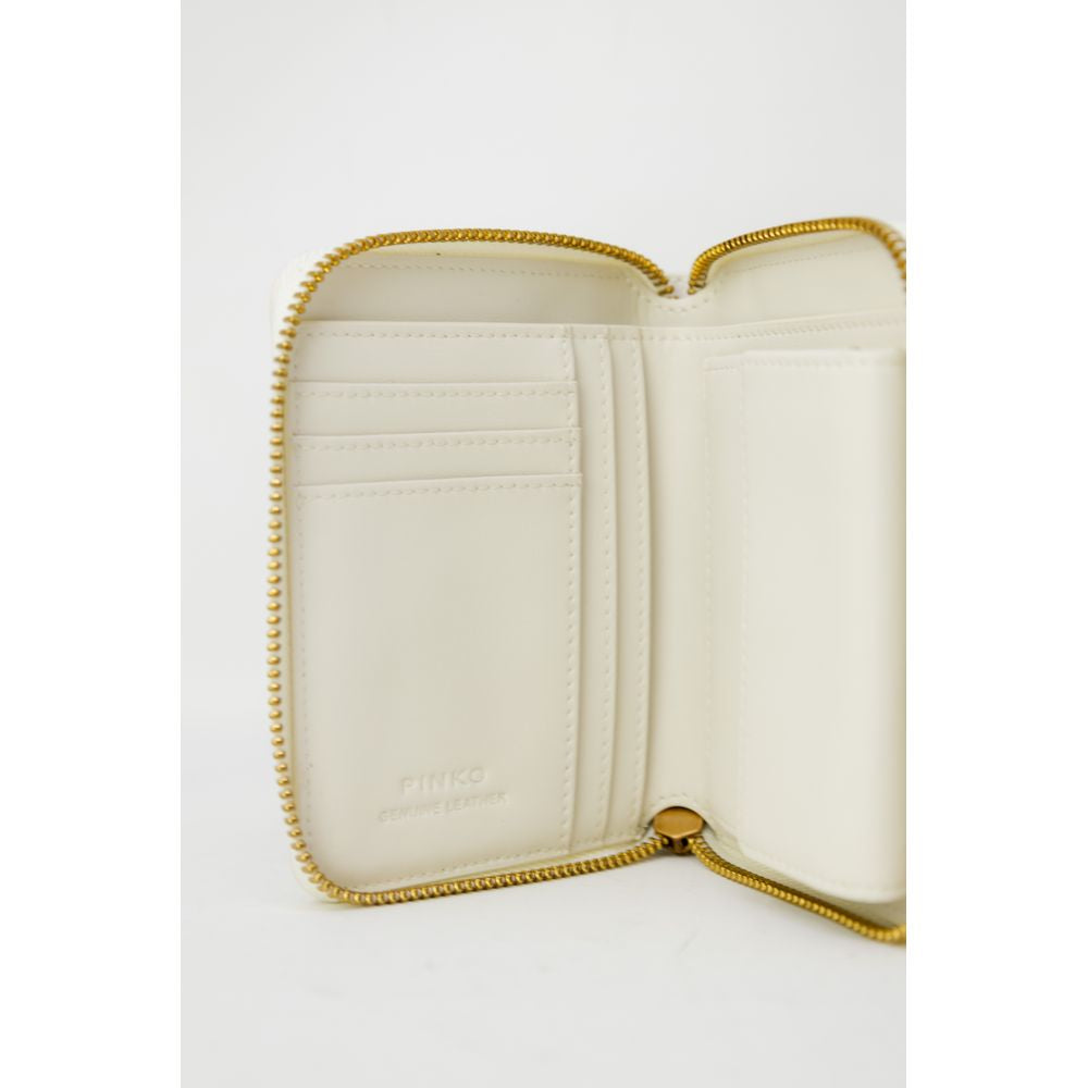 PINKO Cream Leather Wallet