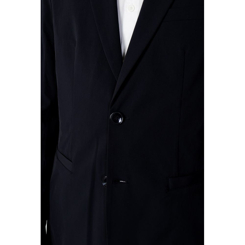 Armani Exchange Blue Cotton Blazer