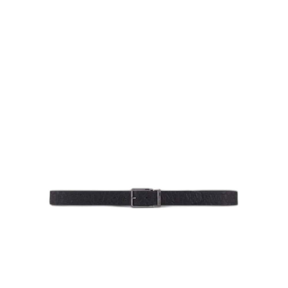 Armani Exchange Black Polyester Belt