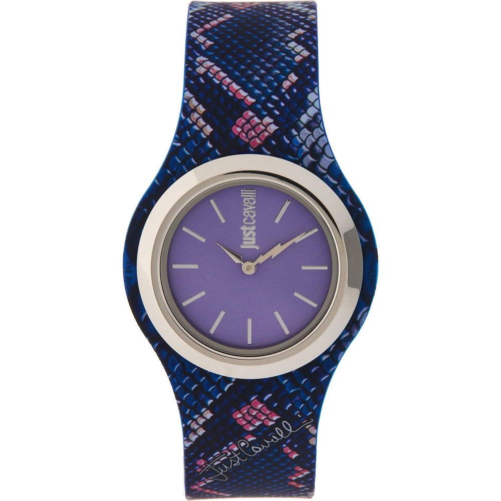 Just Cavalli Purple Silicone Watch