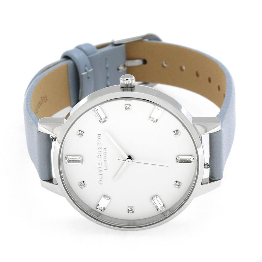 Olivia Burton Blue Synthetic Leather Watch