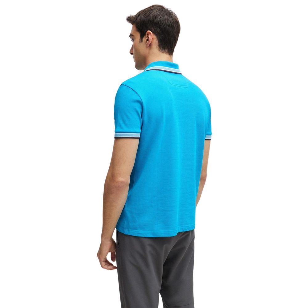 Hugo Boss Turquoise Cotton Polo Shirt