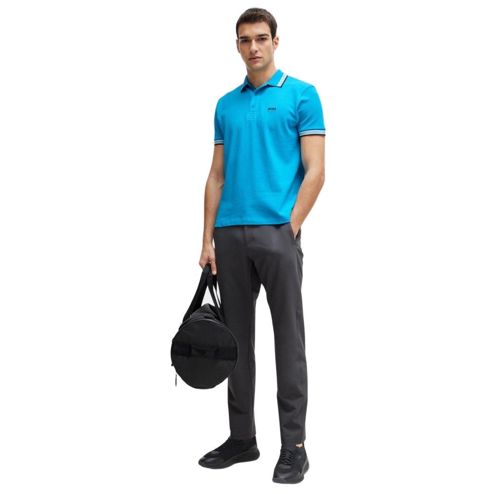 Hugo Boss Turquoise Cotton Polo Shirt