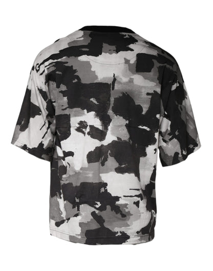 Dolce & Gabbana Multicolor Camouflage Cotton Crewneck T-shirt