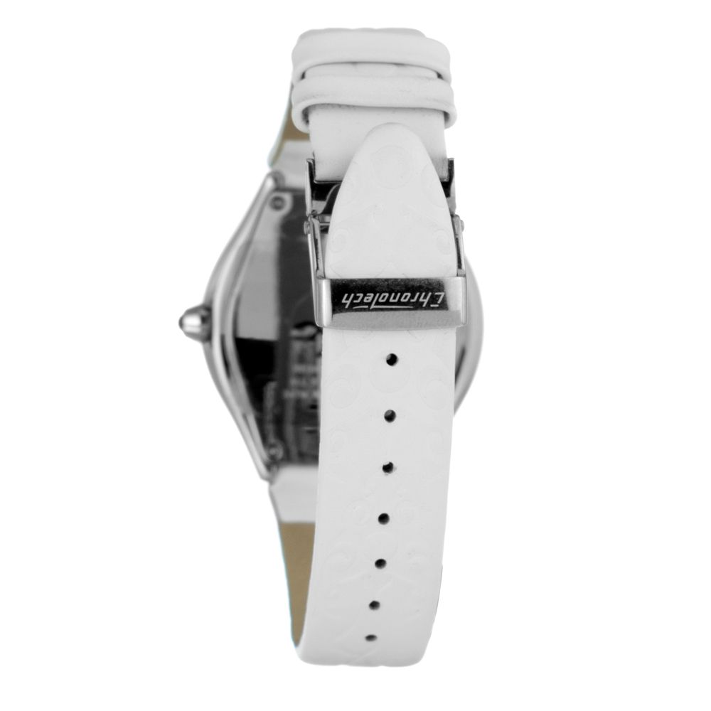 Chronotech White Leather Watch