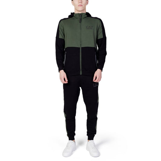 EA7 Emporio Armani Green Cotton Sweatsuit