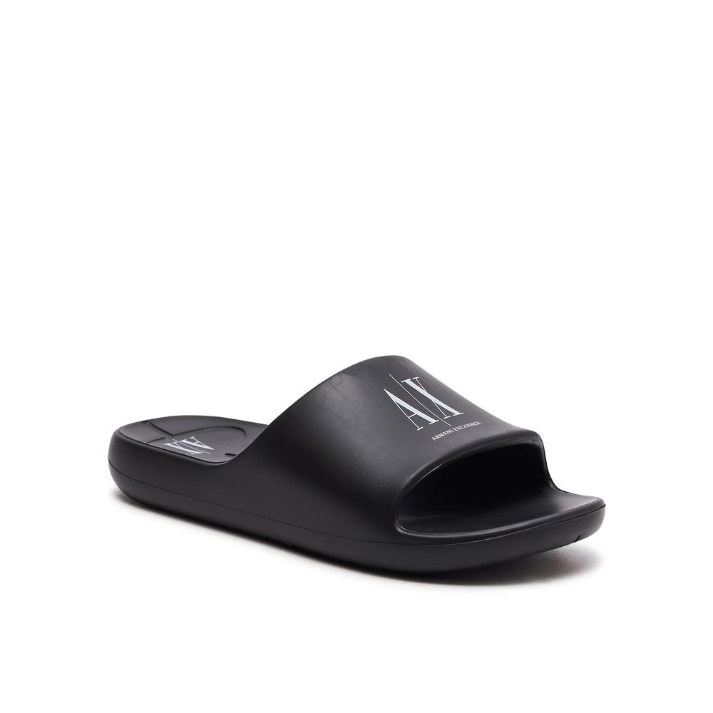 Armani Exchange Black And White Polyethylene Sandal