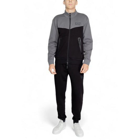 EA7 Emporio Armani Black Cotton Sweatsuit