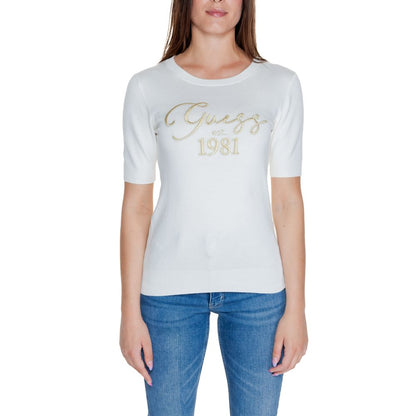 Guess White Viscose Tops & T-Shirt