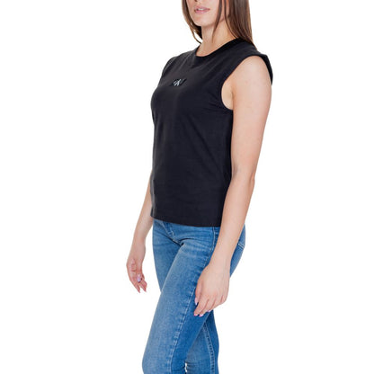 Calvin Klein Jeans Black Cotton Tops & T-Shirt