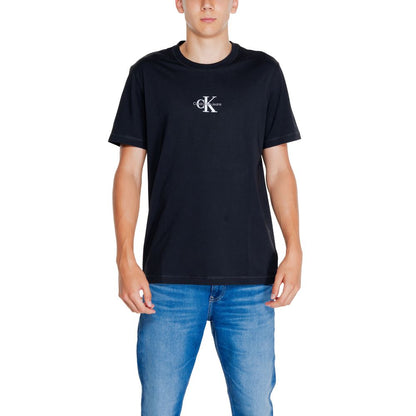 Calvin Klein Jeans Black Cotton Rigenerato T-Shirt