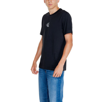 Calvin Klein Jeans Black Cotton Rigenerato T-Shirt