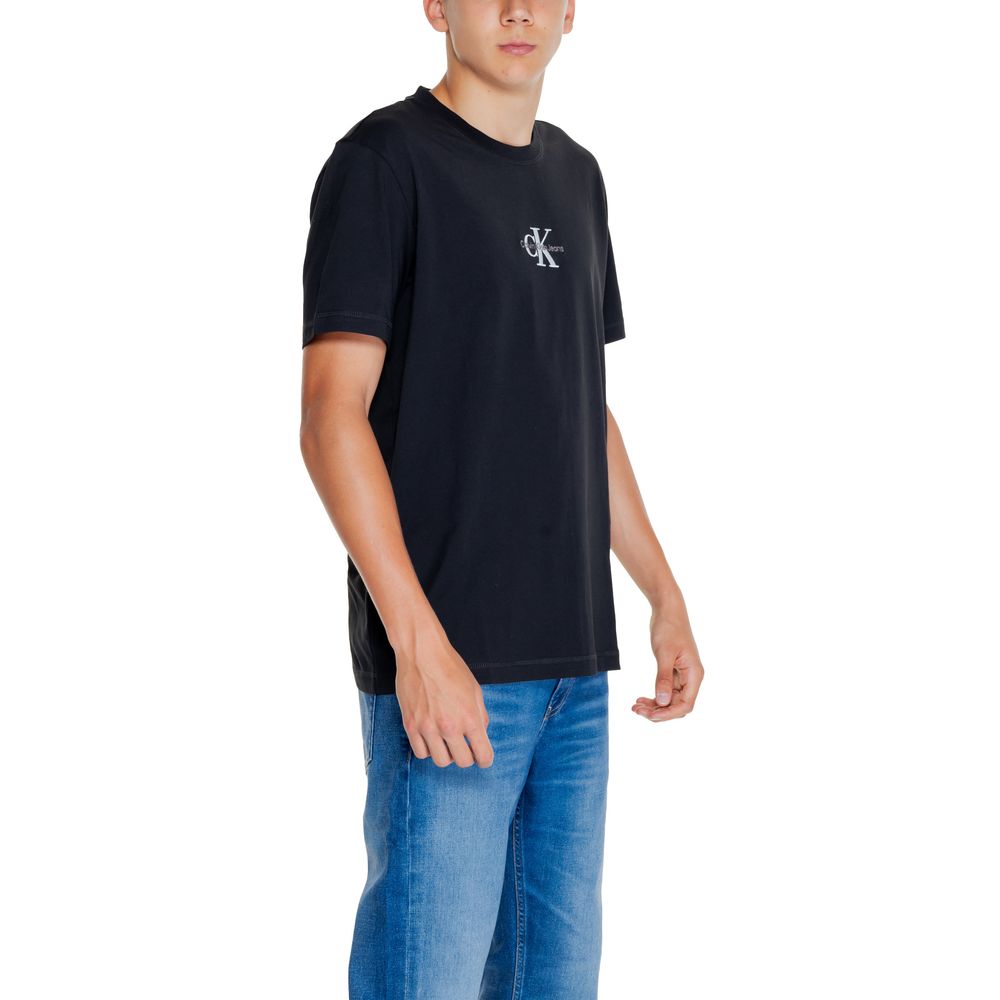 Calvin Klein Jeans Black Cotton Rigenerato T-Shirt